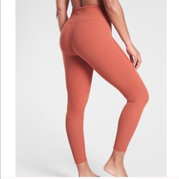 ATHLETA Rise Up Rib 7/8 Tight in Rust Small Tall - Picture 1 of 12